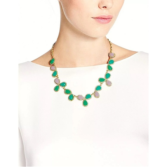 KATE SPADE • Balloon Bouquet Cluster Green Collar Bib Statement Necklace - Picture 2 of 7